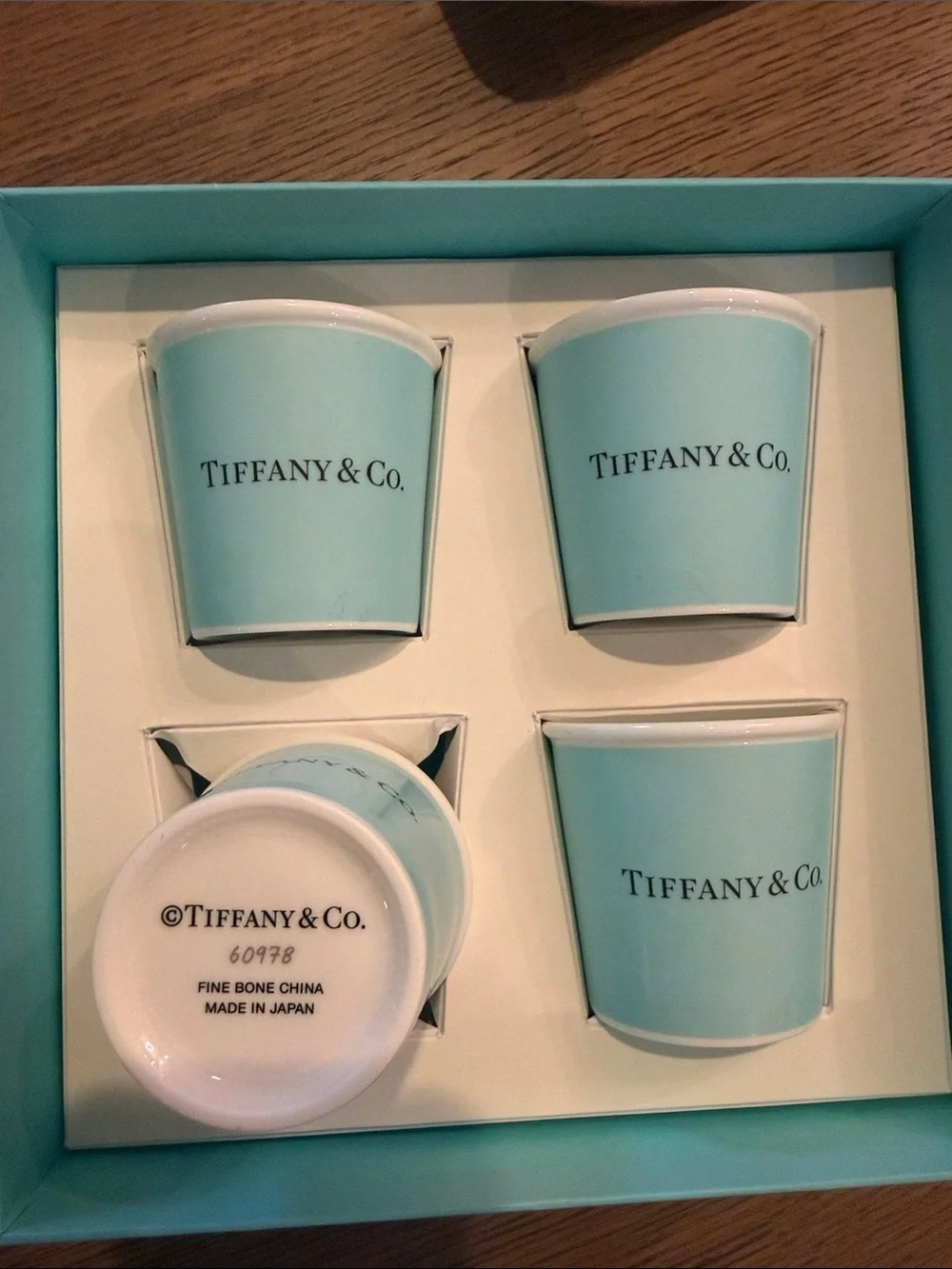 Tiffany & Co. Signature Robin's Egg Blue Disposable Party Cups - Set of 4